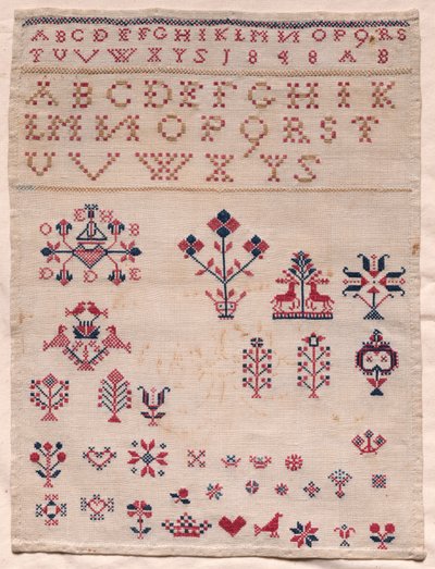 采样器，1848年。 作者 不明