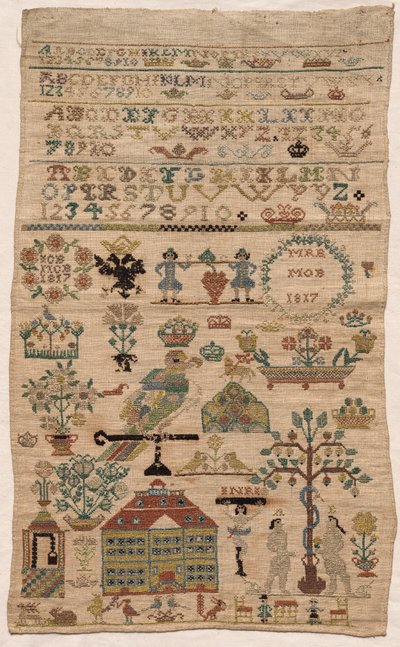 采样器片段，1817年。 作者 不明