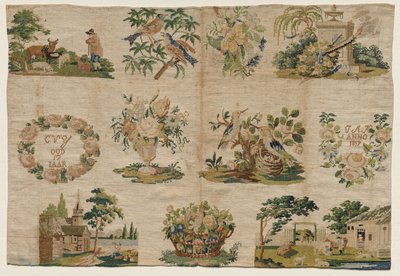 采样器片段，1819年。 作者 不明