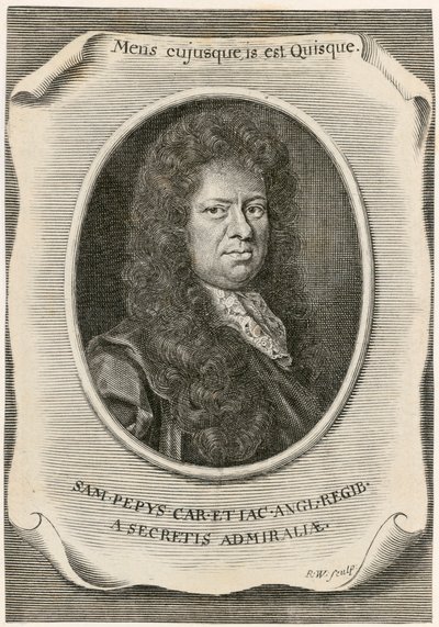 塞缪尔-佩皮斯，英国海军委员会法案秘书和日记作者，1666年。   作者 不明