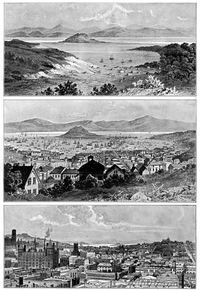 1848年11月，1858年和1901年19世纪末的旧金山 作者 不明
