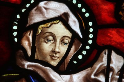 Gereja San Jeronimo. Kaca berwarna. Yesus memikul salibnya Madrid Spanyol 作者 不明