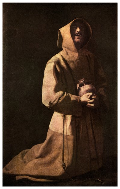 神圣性：冥想中的圣弗朗西斯，1635-1639 1956年 作者 不明