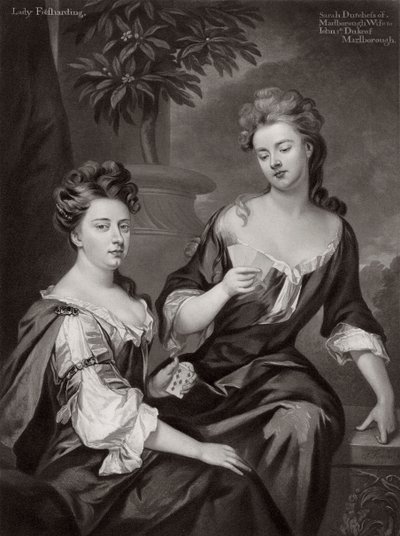 萨拉，马尔堡公爵夫人和菲茨哈丁夫人，c1702 1906年 作者 不明