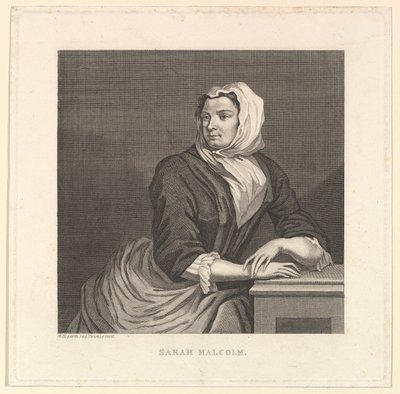 萨拉·马尔科姆（Sarah Malcolm），18-19世纪末。 作者 不明