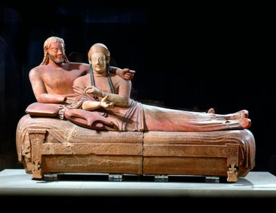 石棺与斜倚的夫妇，公元前6世纪 作者 不明