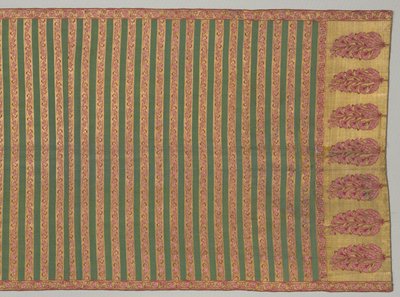 与植物群和带状领域的框格，1700年代。 作者 不明