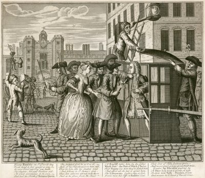 描绘伦敦圣詹姆斯宫的戏剧版画，1740年 作者 不明