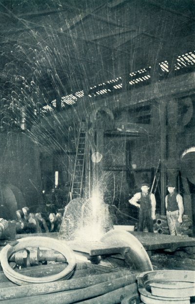 锯切冷钢，1922年。 作者 不明