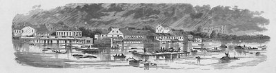 1874年洪水中的巴吞鲁日（1883年）现场 作者 不明
