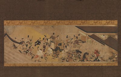 平治叛乱的故事》中皇室访问六原的场景...，18世纪。 作者 不明