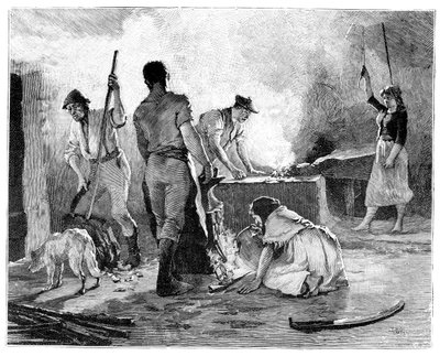 1848年的年轻爱尔兰叛乱的场景1900年 作者 不明