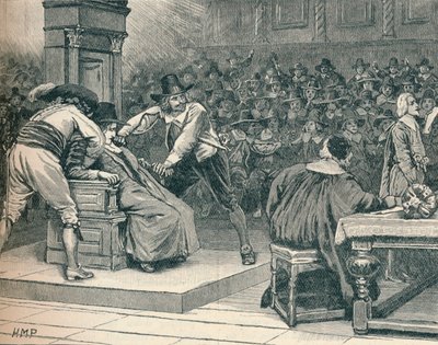 下议院的景象：演讲者被迫强迫，1629年，1905年 作者 不明