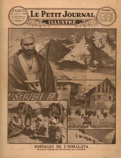 1931年在喜马拉雅山的景象。 作者 不明