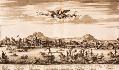 坎迪亚被围困期间的海战来自：战争现场，1675年。 作者 不明