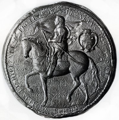 17世纪，骑马时与奥利弗·克伦威尔（Oliver Cromwell）一起被保护的封印 作者 不明
