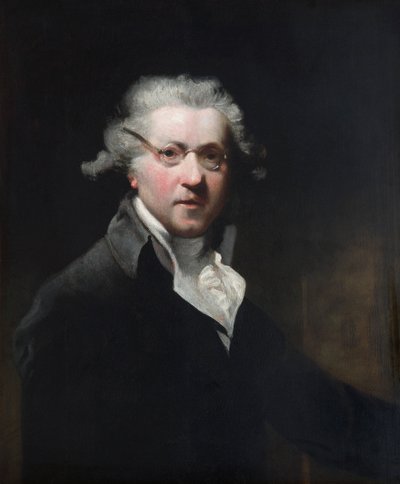 英国画家Joshua Reynolds戴眼镜的自画像，18世纪 作者 不明
