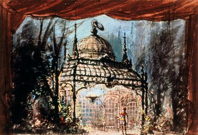 莫扎特《魔笛》的布景设计，1863年 作者 不明