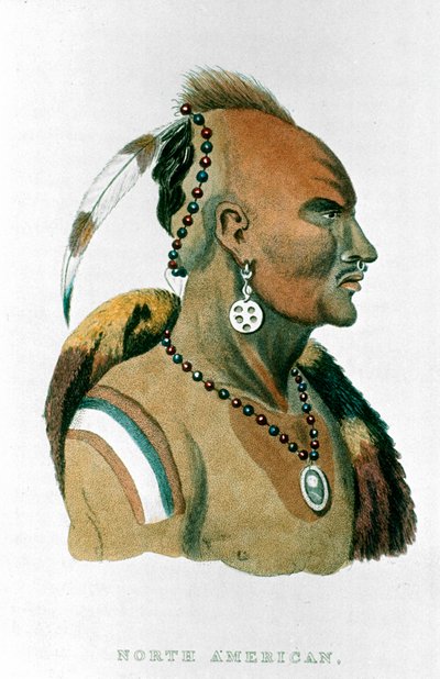 塞维西辛，爱荷华州印第安人酋长，北美平原印第安人，1837年 作者 不明