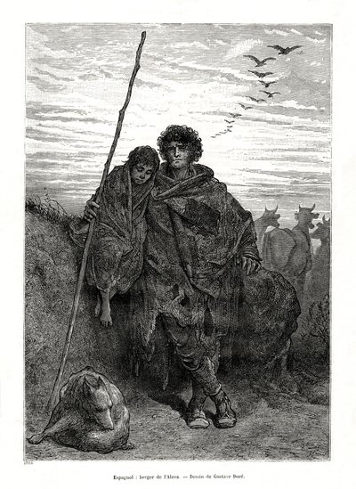 西班牙阿拉瓦牧羊人，1886年 作者 不明