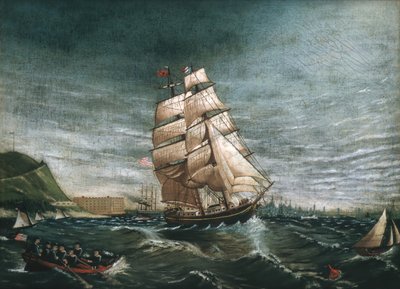 约在纽约港发货1890年。 作者 不明