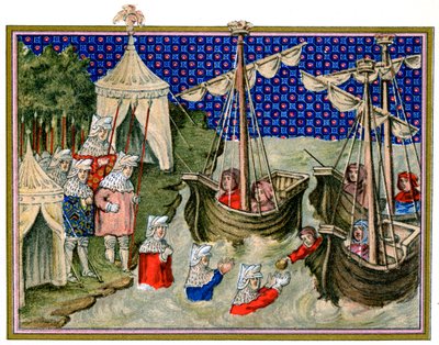 1399年，爱尔兰，理查德二世（Richard IIs）战役将船只运送到英国东道主 作者 不明