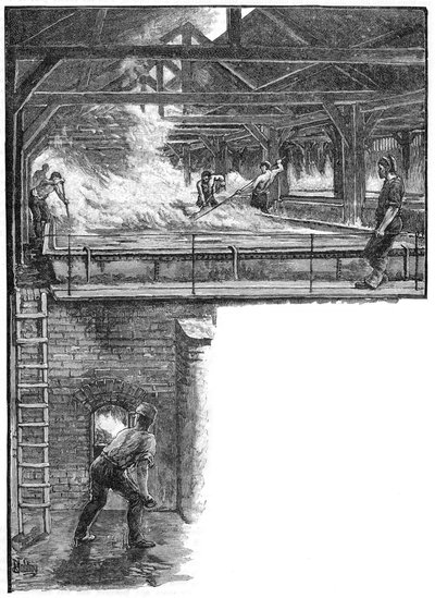 1884年在南达勒姆制盐厂铲盐 作者 不明