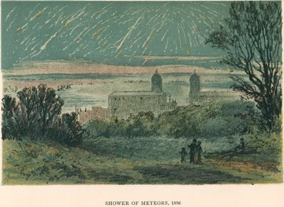 1866年1884年在伦敦格林威治上空观测到的流星雨狮子座流星雨 作者 不明