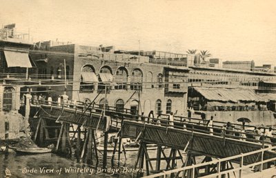 Whiteley Bridge，巴士拉，c1918-c1939的侧视图。 作者 不明