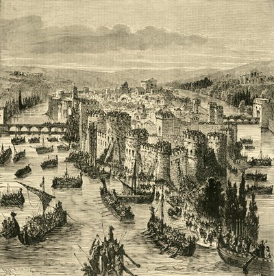 1890年，由Norsemen围攻巴黎，845年。 作者 不明
