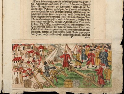 1578年俄国人围攻革命。从约翰·雅各布·威克斯（Johann Jakob Wicks）收集新闻... 作者 不明