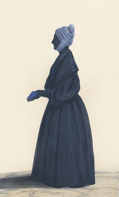 凯瑟琳·罗宾逊的姐妹艾默里夫人的剪影，约 1835-40 年（纸本笔墨） 作者 不明