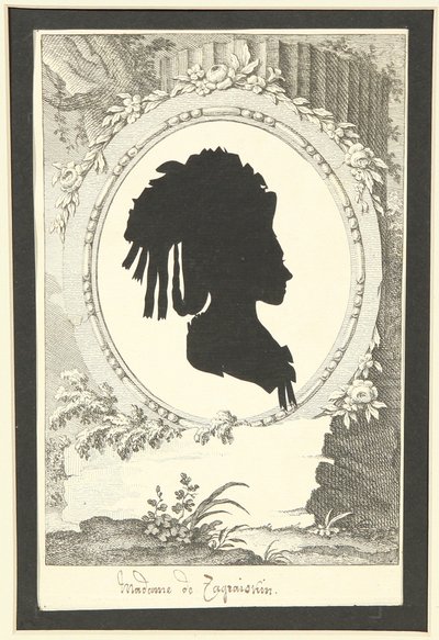 Natalia Kirillovna ZagryazyskayanéeRazumovskaya的剪影肖像1747-1837，1777-1782 作者 不明