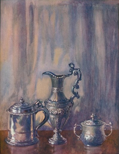 银大酒杯（1695），水罐（1746），杯盖（1658），约19世纪，1920。 作者 不明