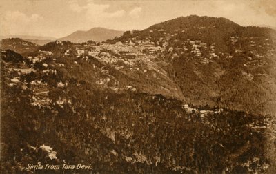 塔拉·德维（Tara Devi）的西姆拉（Simla），c1918-c1939。 作者 不明