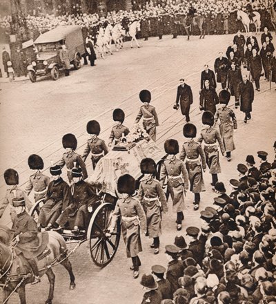 简单的je下：乔治国王棺木，皇家标准，1936年 作者 不明