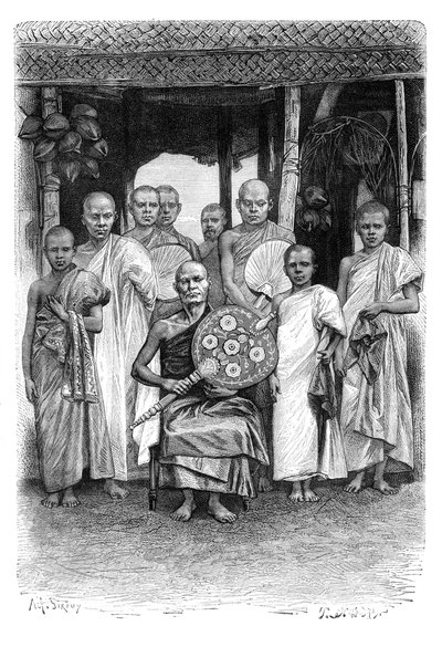僧伽罗佛教僧侣，斯里兰卡，1895年 作者 不明