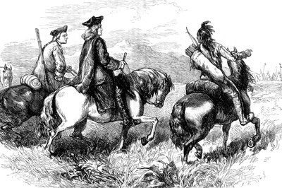 亚历山大·库明爵士在探访南卡罗来纳州切罗基人的路上，c1730 c1880 作者 不明