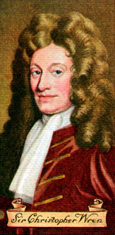 克里斯托弗·雷爵士（Sir Christopher Wren），摘自一系列香烟卡，1935年 作者 不明