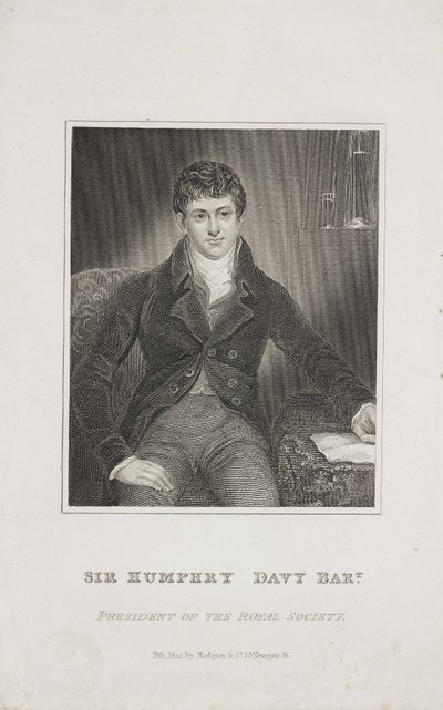 Sir Humphry Davy, English chemist, c 1824 作者 不明