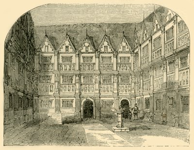 毕晓普斯盖特街的Thomas Greshams爵士楼，约建于1872年。 作者 不明