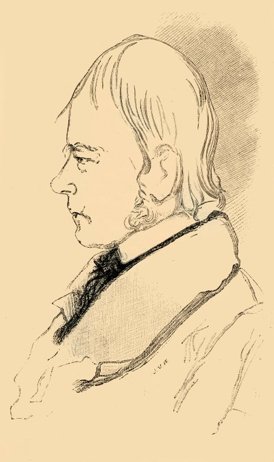 沃尔特·斯科特爵士（Sir Walter Scott）-从生活中复制素描，1882年。 作者 不明