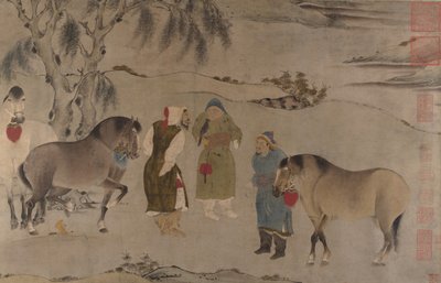 13至14世纪的六匹马。 作者 不明