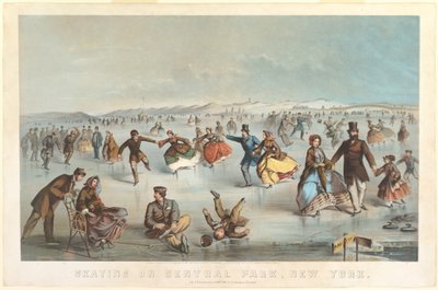 1861年在纽约中央公园滑冰。 作者 不明
