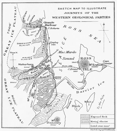 示意图，以图解西方地质党派的旅程，1913年 作者 不明
