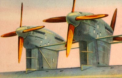 小直径木制飞机螺旋桨，1932年。 作者 不明