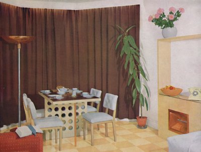 小型客厅餐厅，1938年 作者 不明