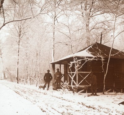 雪中的士兵，法国北部马龙特雷，c1914-c1918 作者 不明