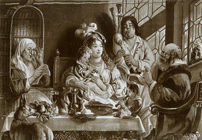 女高音录音机和风笛，布鲁塞尔戈布林，由雅各布斯·乔丹斯设计，1948年 作者 不明