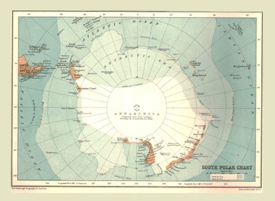 南极海图，1902年。 作者 不明